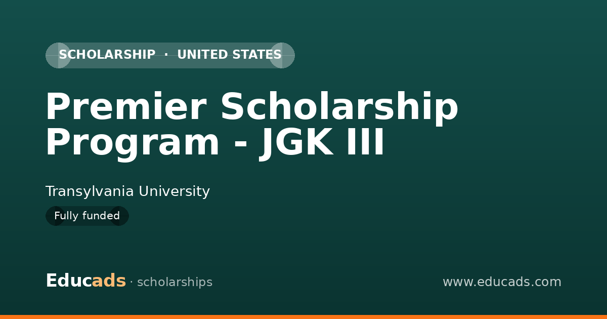 Premier Scholarship Program - JGK III scholarship