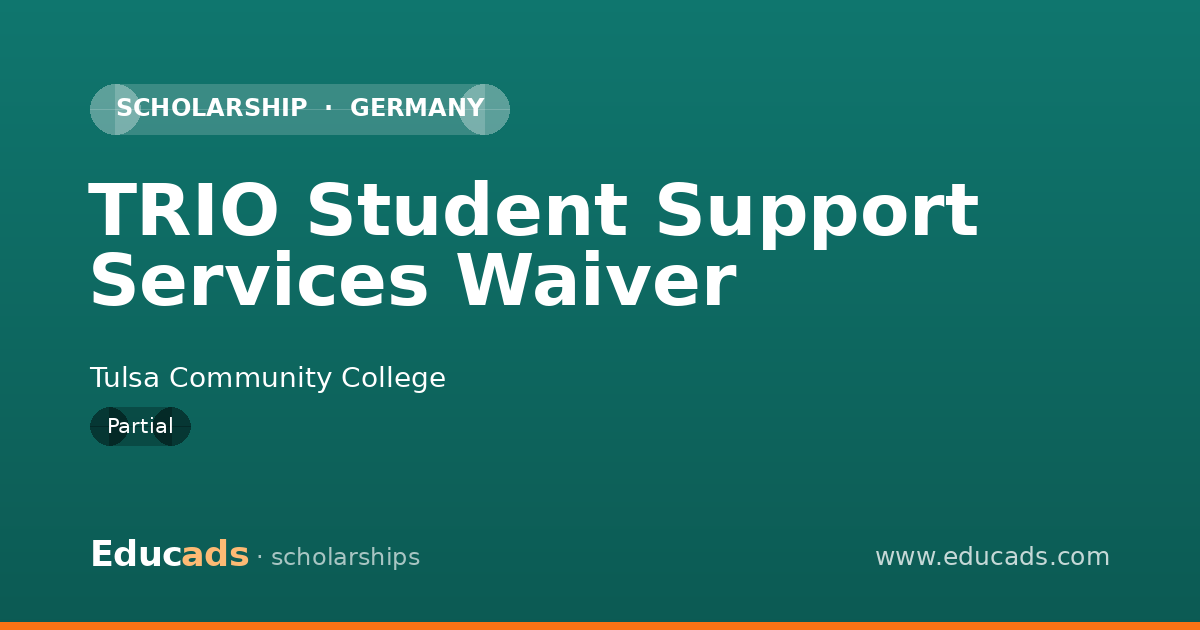 TRIO Student Support Services Waiver scholarship