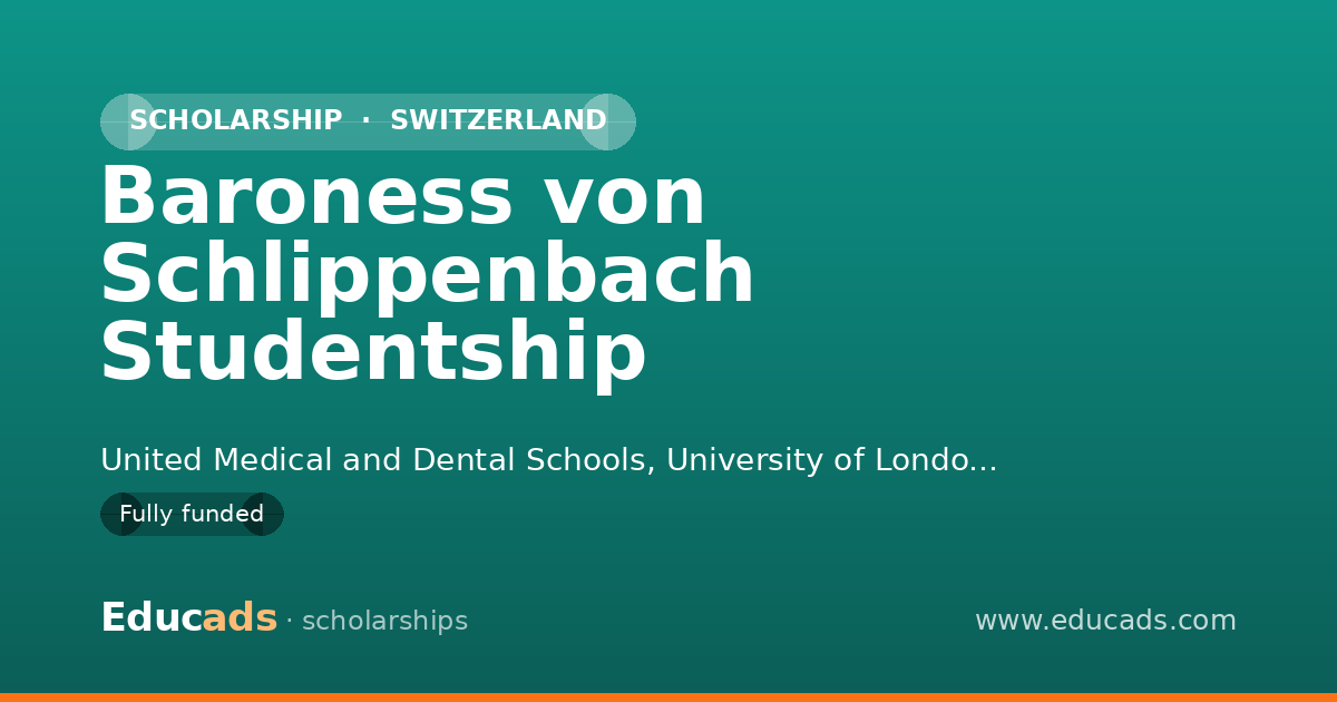 Baroness von Schlippenbach Studentship scholarship