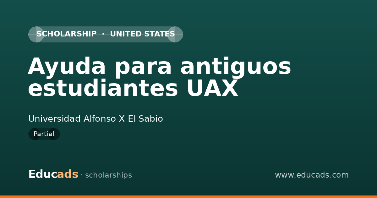 Ayuda para antiguos estudiantes UAX scholarship