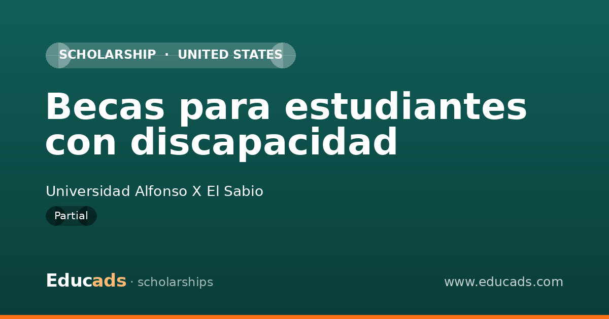 Becas para estudiantes con discapacidad scholarship
