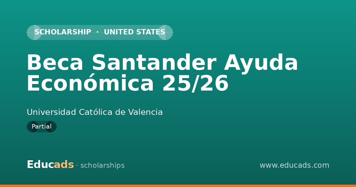 Beca Santander Ayuda Económica 25/26 scholarship