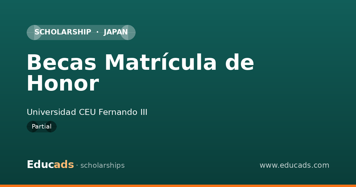 Becas Matrícula de Honor scholarship