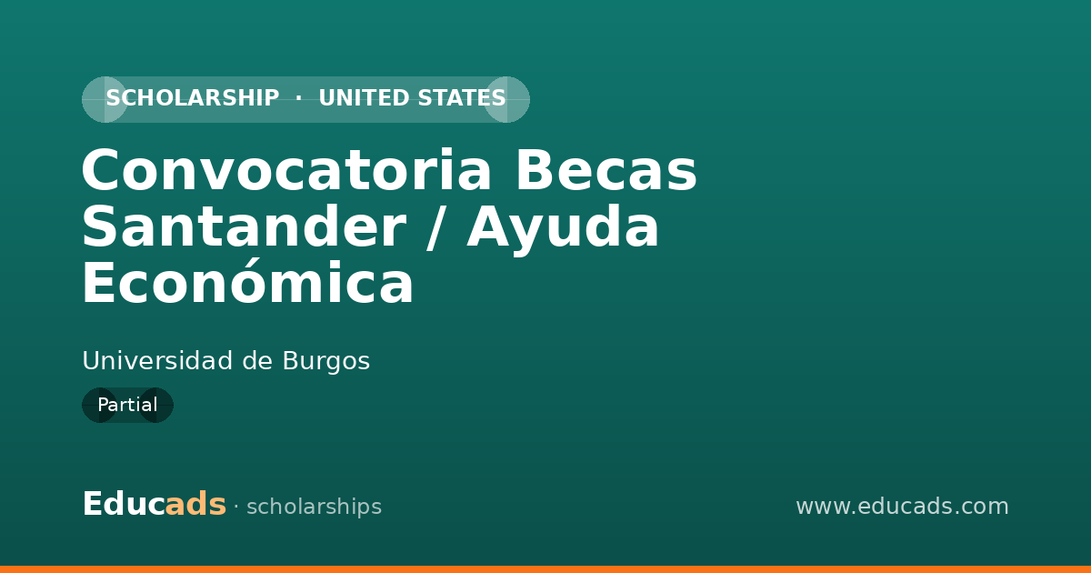 Convocatoria Becas Santander / Ayuda Económica scholarship