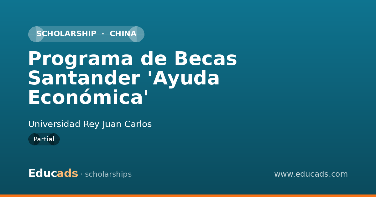 Programa de Becas Santander 'Ayuda Económica' scholarship