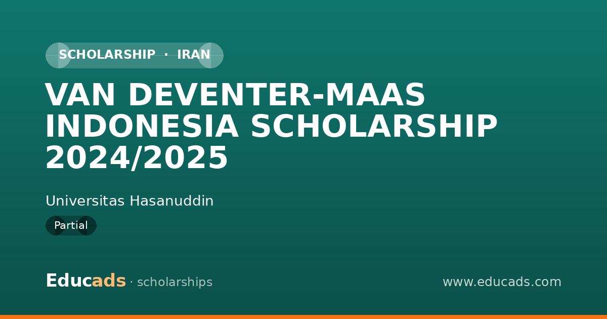 VAN DEVENTER-MAAS INDONESIA SCHOLARSHIP 2024/2025 scholarship