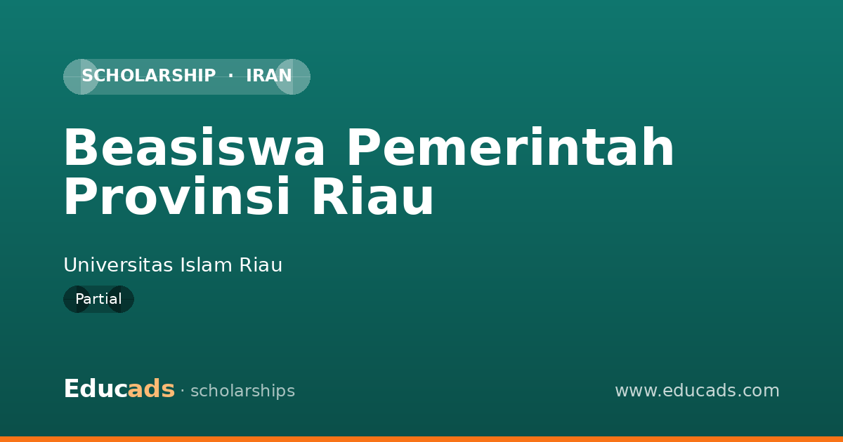 Beasiswa Pemerintah Provinsi Riau scholarship