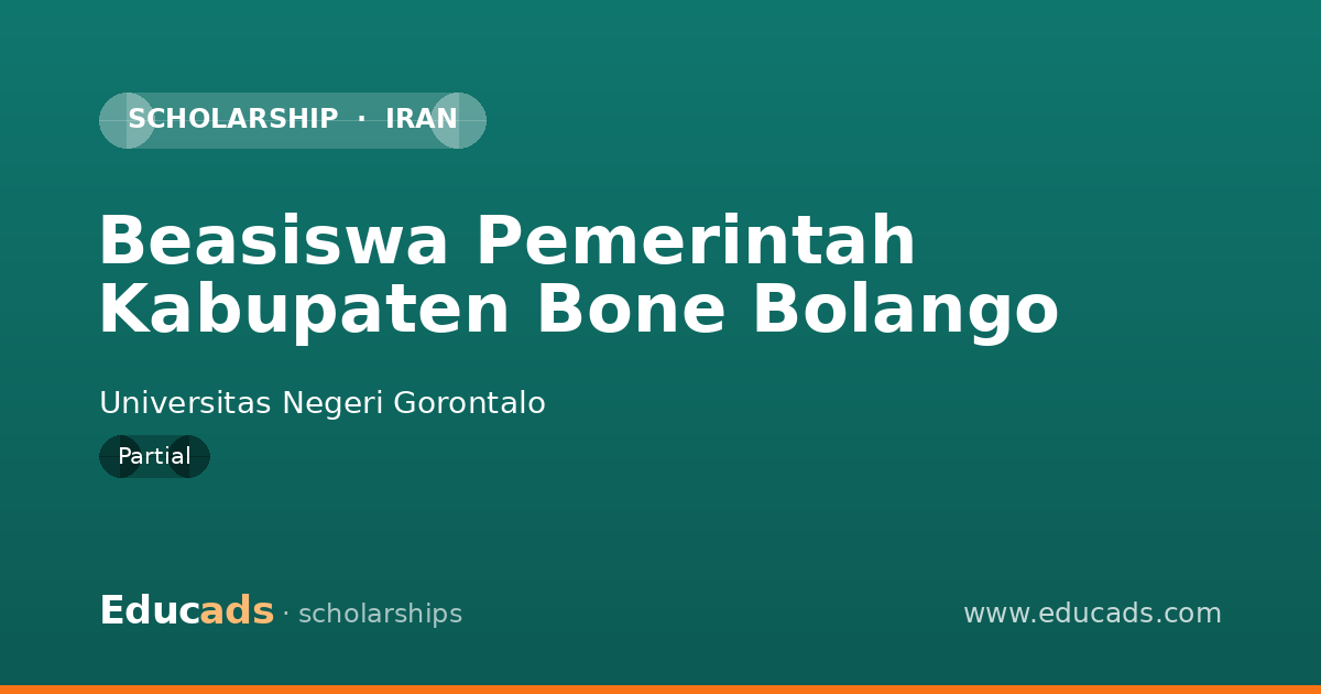 Beasiswa Pemerintah Kabupaten Bone Bolango scholarship