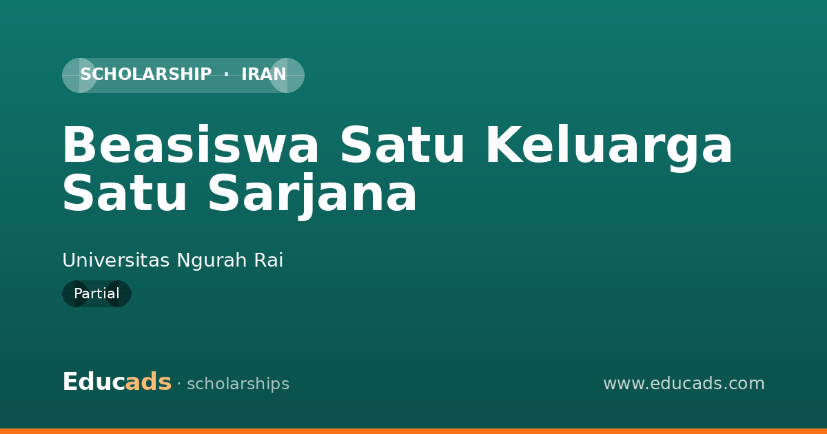Beasiswa Satu Keluarga Satu Sarjana scholarship