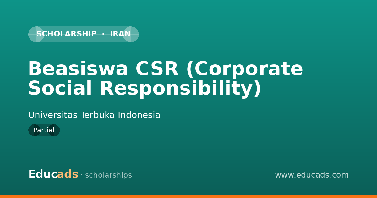 Beasiswa CSR (Corporate Social Responsibility) scholarship