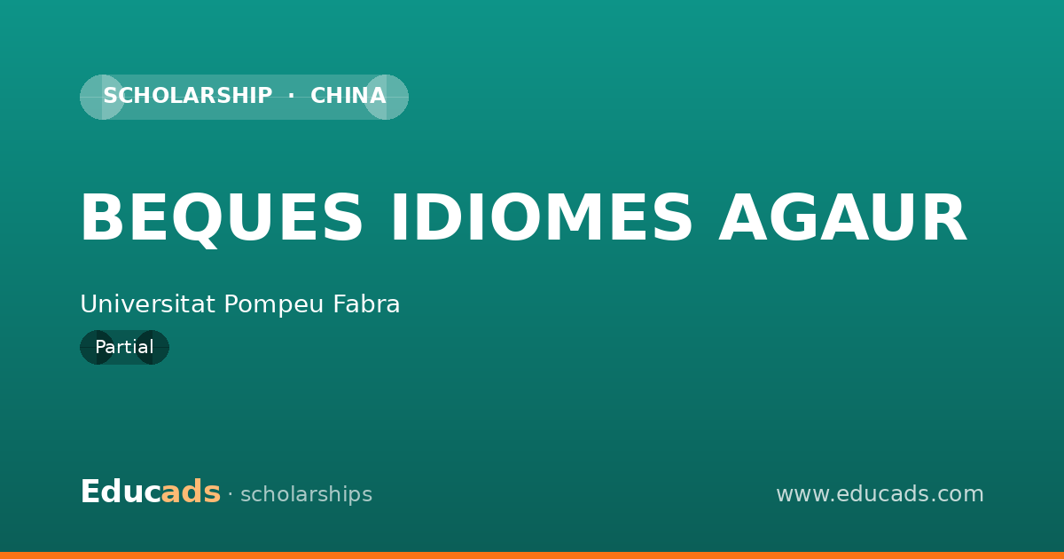 BEQUES IDIOMES AGAUR scholarship