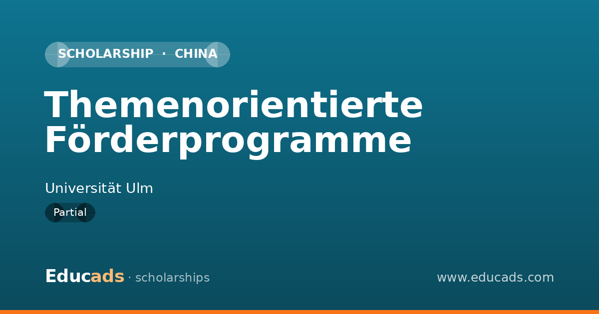 Themenorientierte Förderprogramme scholarship