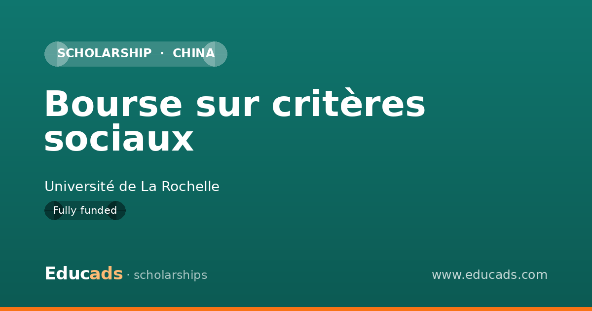 Bourse sur critères sociaux scholarship