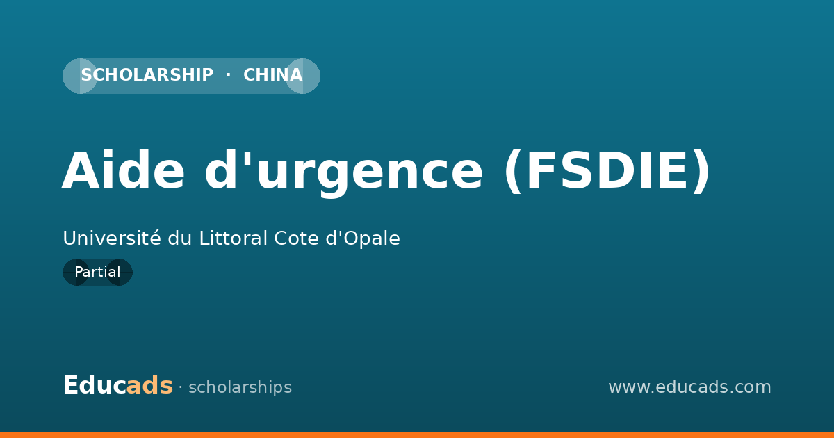 Aide d'urgence (FSDIE) scholarship