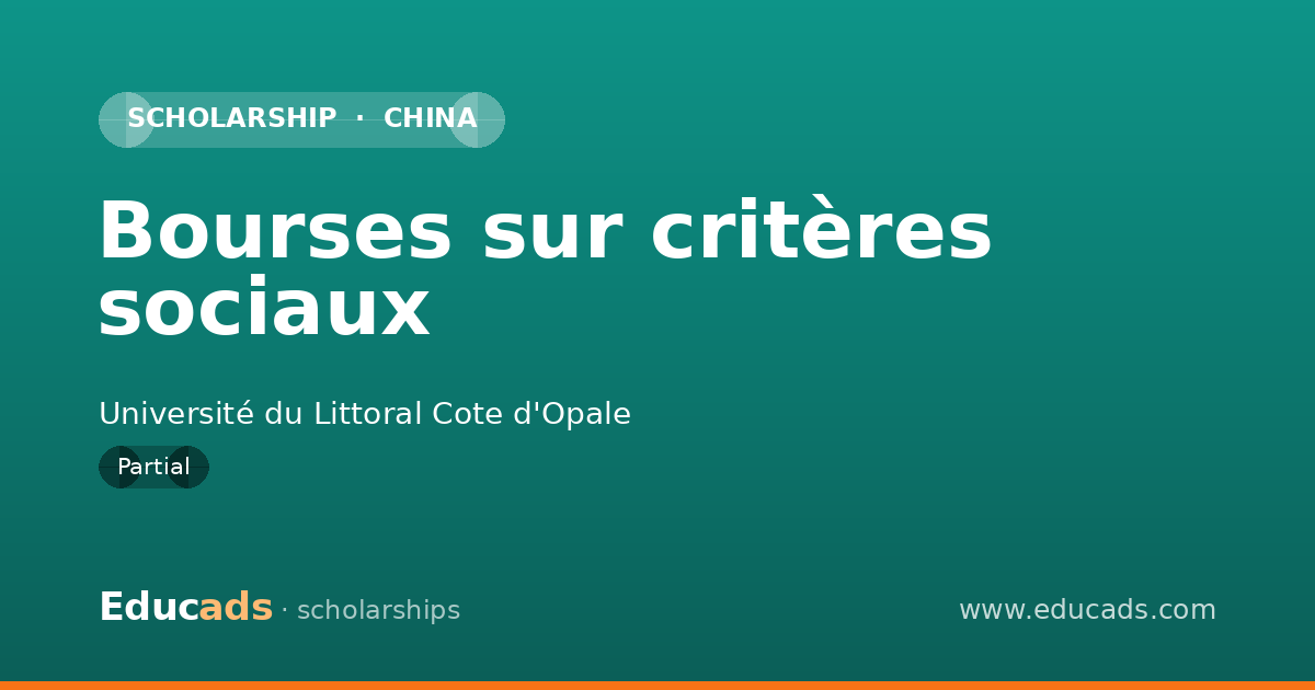 Bourses sur critères sociaux scholarship