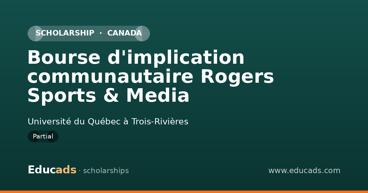 Bourse d'implication communautaire Rogers Sports & Media scholarship