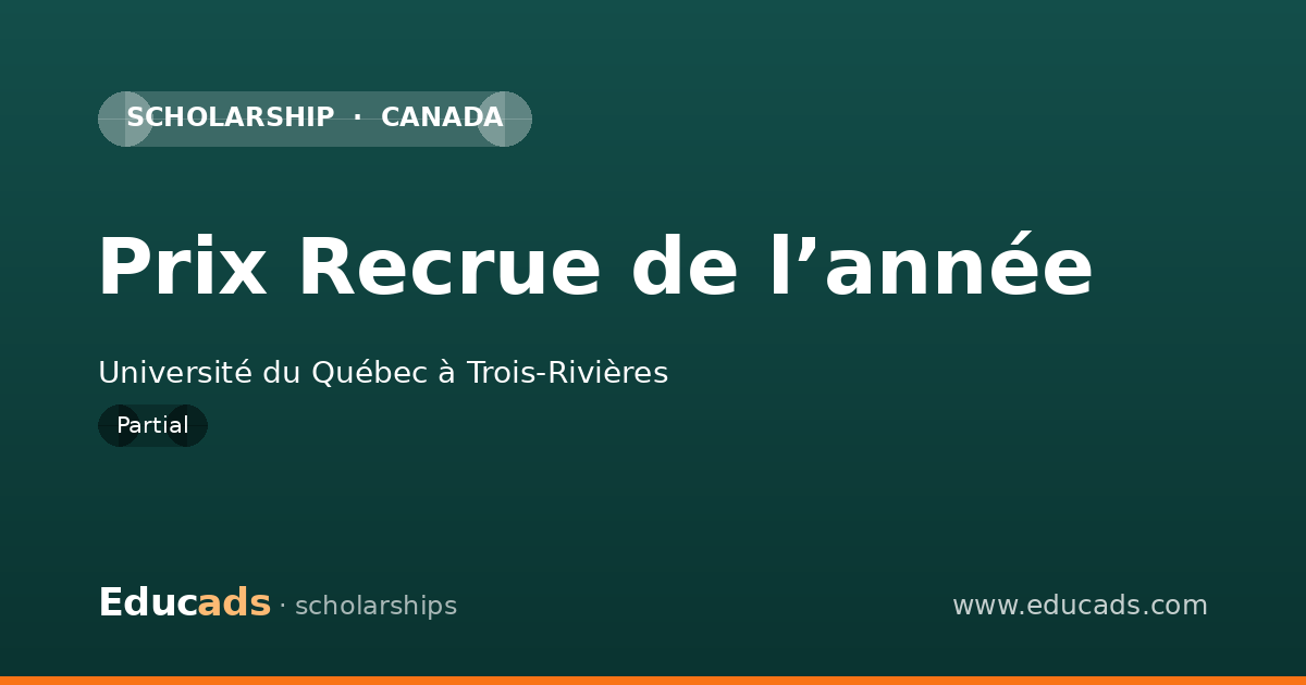 Prix Recrue de l’année scholarship