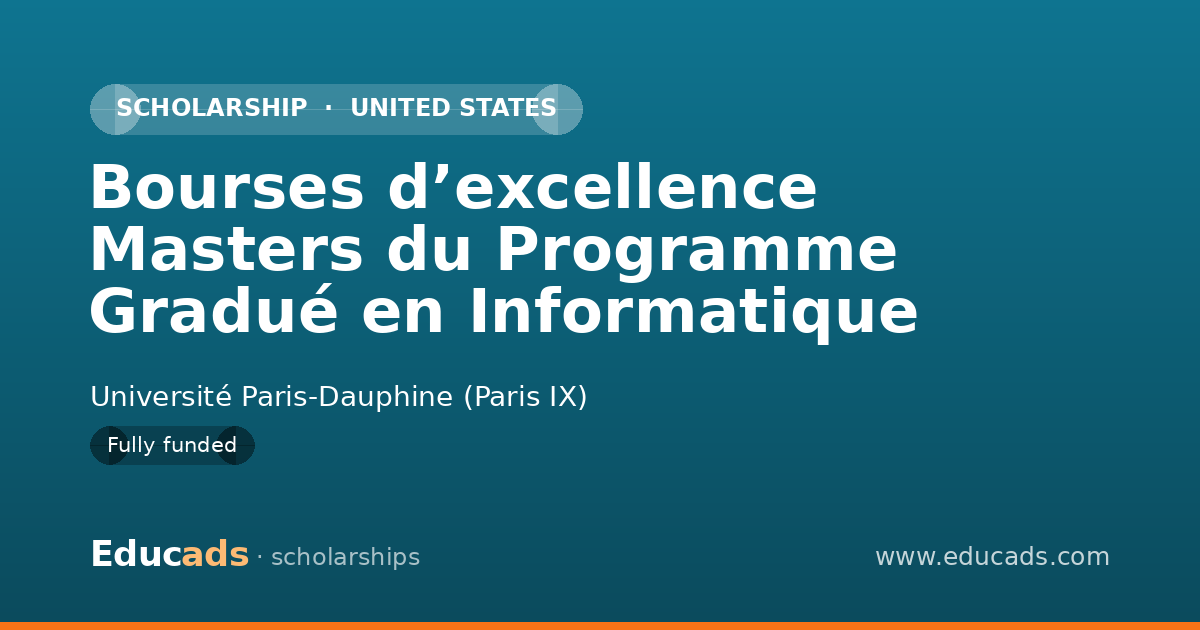Bourses d’excellence Masters du Programme Gradué en Informatique scholarship