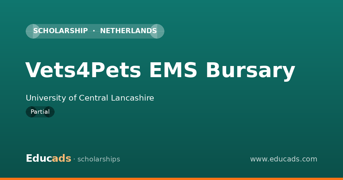 Vets4Pets EMS Bursary scholarship