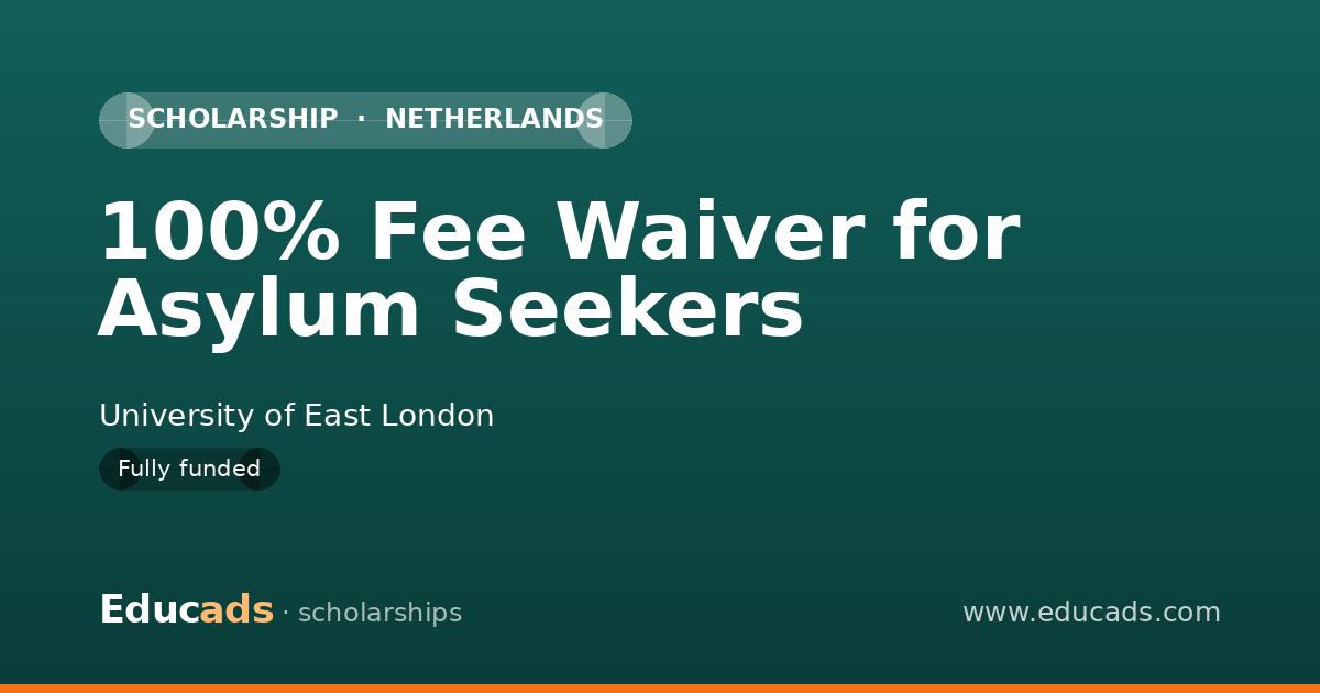 100% Fee Waiver for Asylum Seekers scholarship