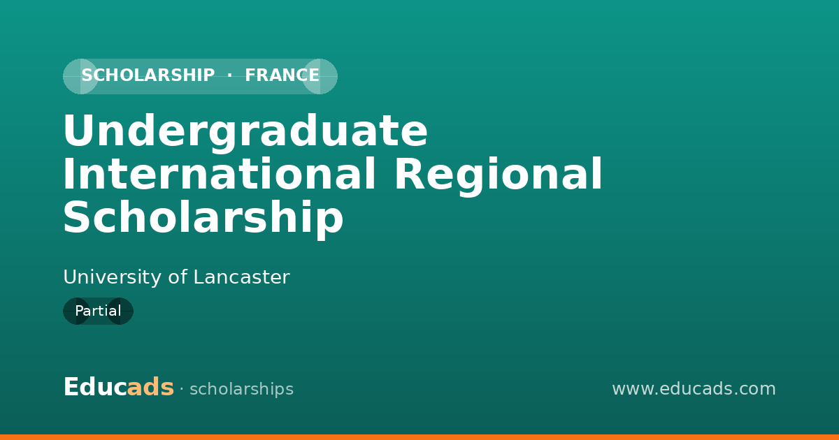 Undergraduate International Regional Scholarship scholarship