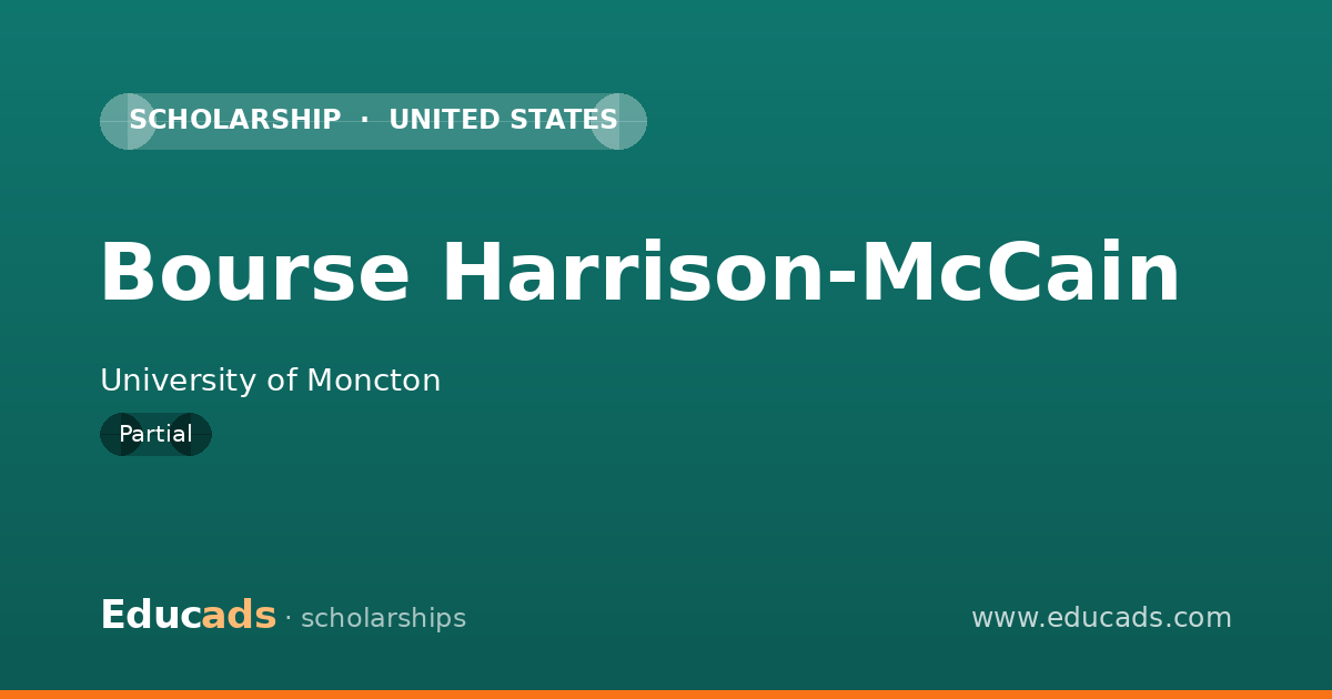 Bourse Harrison-McCain scholarship