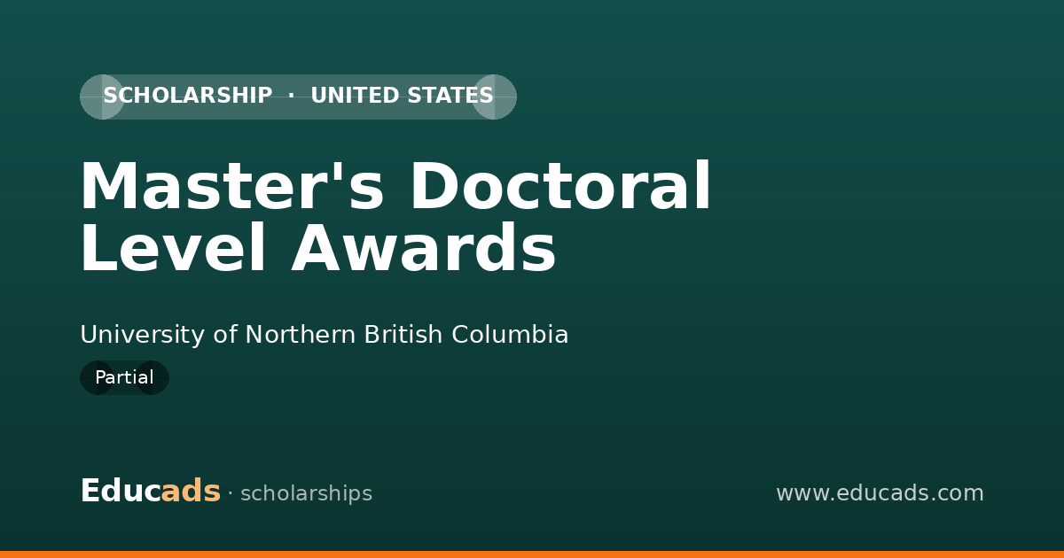Master's Doctoral Level Awards scholarship