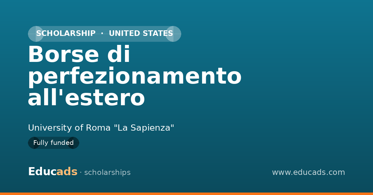 Borse di perfezionamento all'estero scholarship