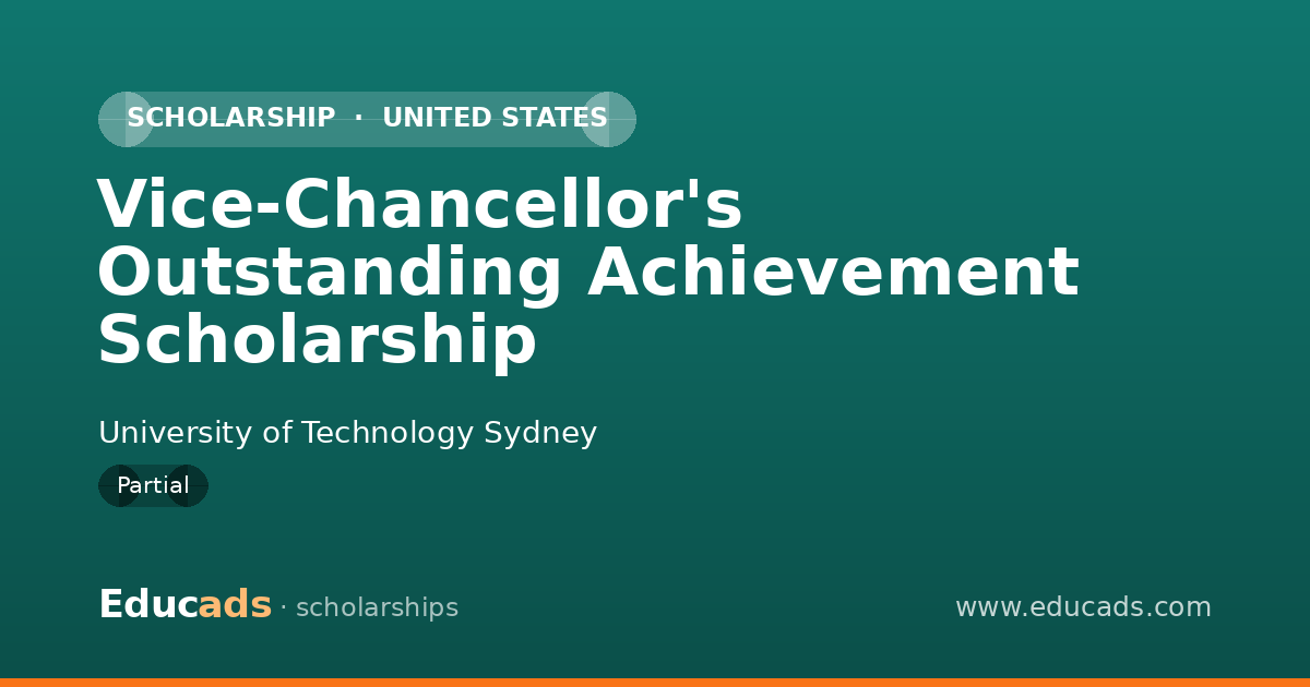 Vice-Chancellor's Outstanding Achievement Scholarship scholarship