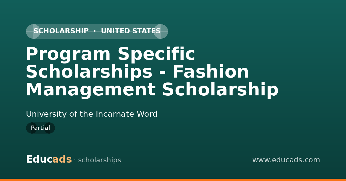 Program Specific Scholarships - Fashion Management Scholarship scholarship