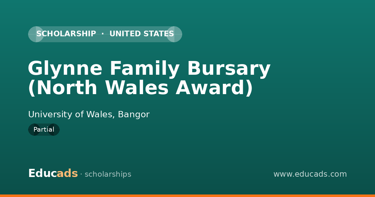 Glynne Family Bursary (North Wales Award) scholarship