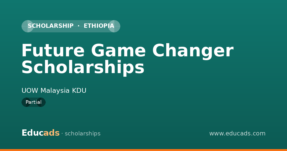 Future Game Changer Scholarships scholarship