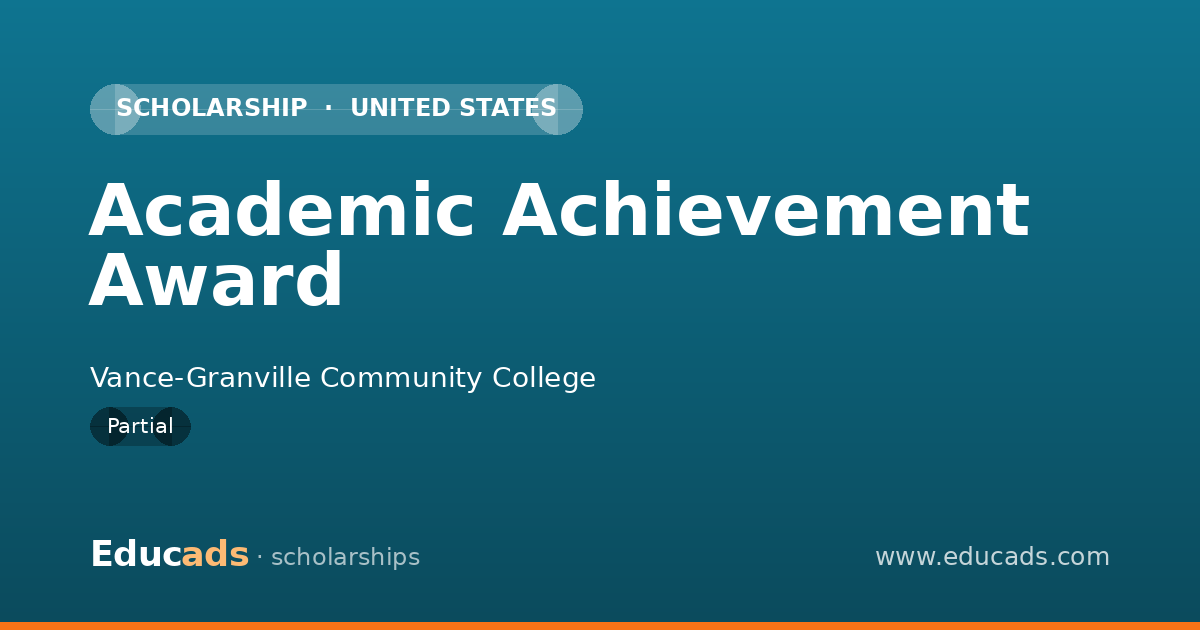 Academic Achievement Award scholarship