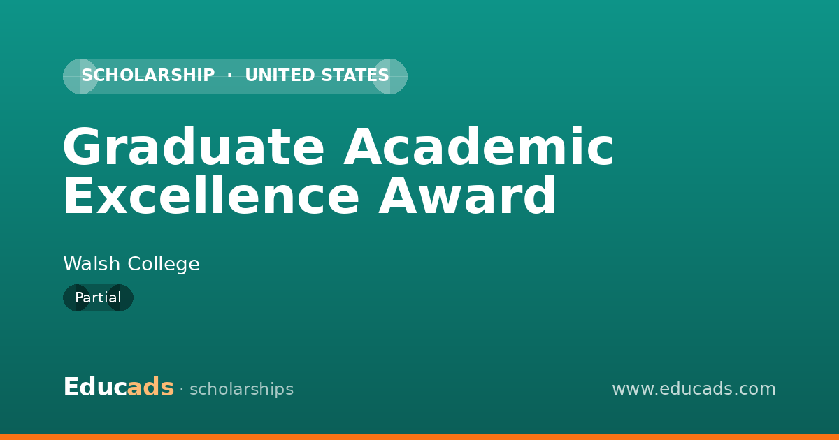 Graduate Academic Excellence Award scholarship