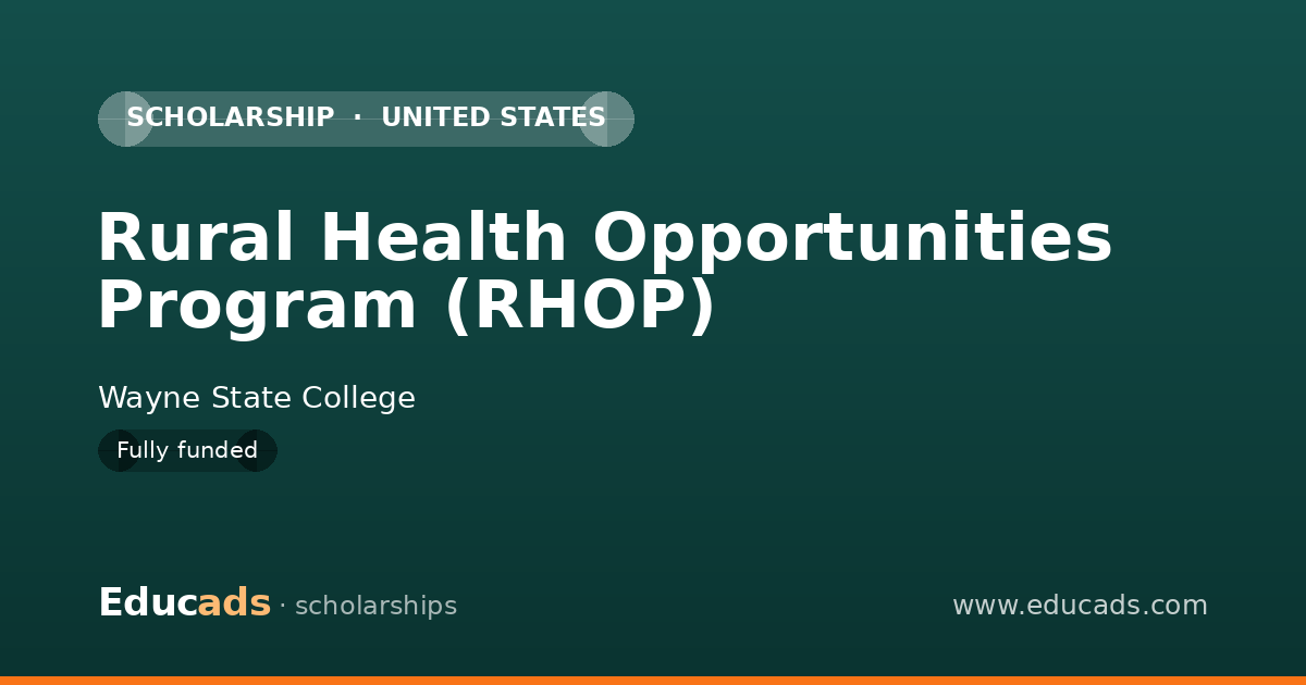Rural Health Opportunities Program (RHOP) scholarship