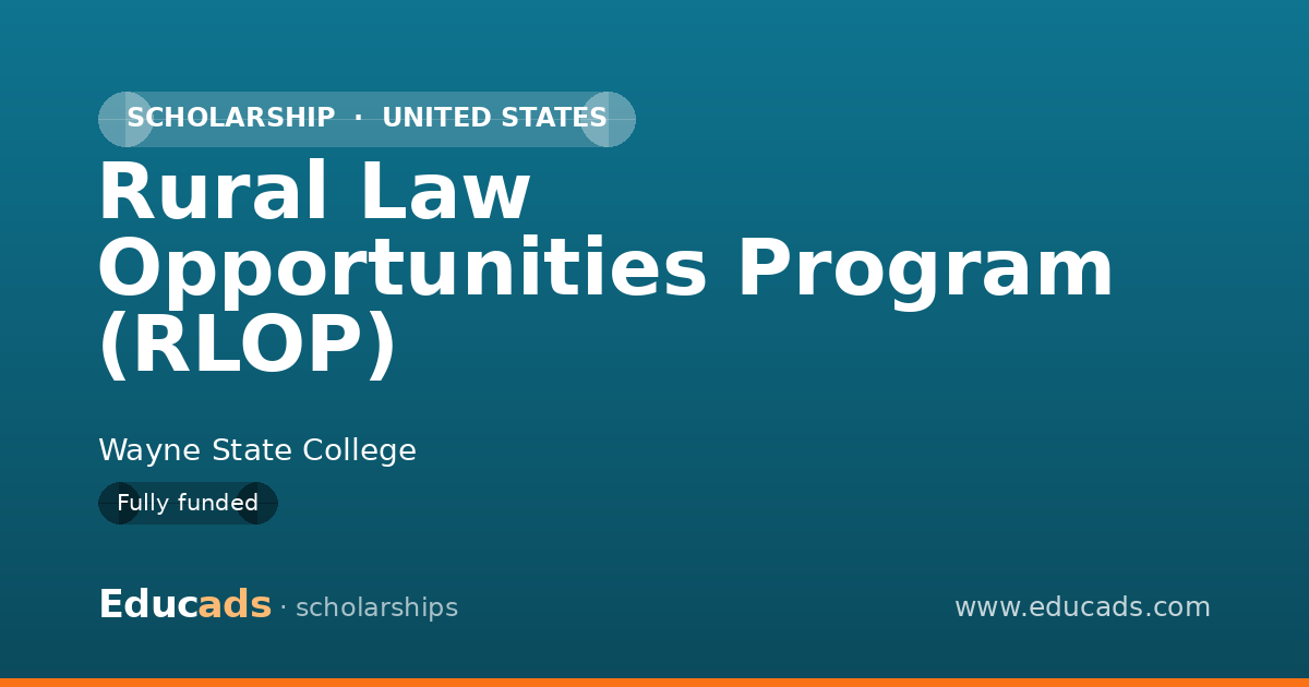 Rural Law Opportunities Program (RLOP) scholarship