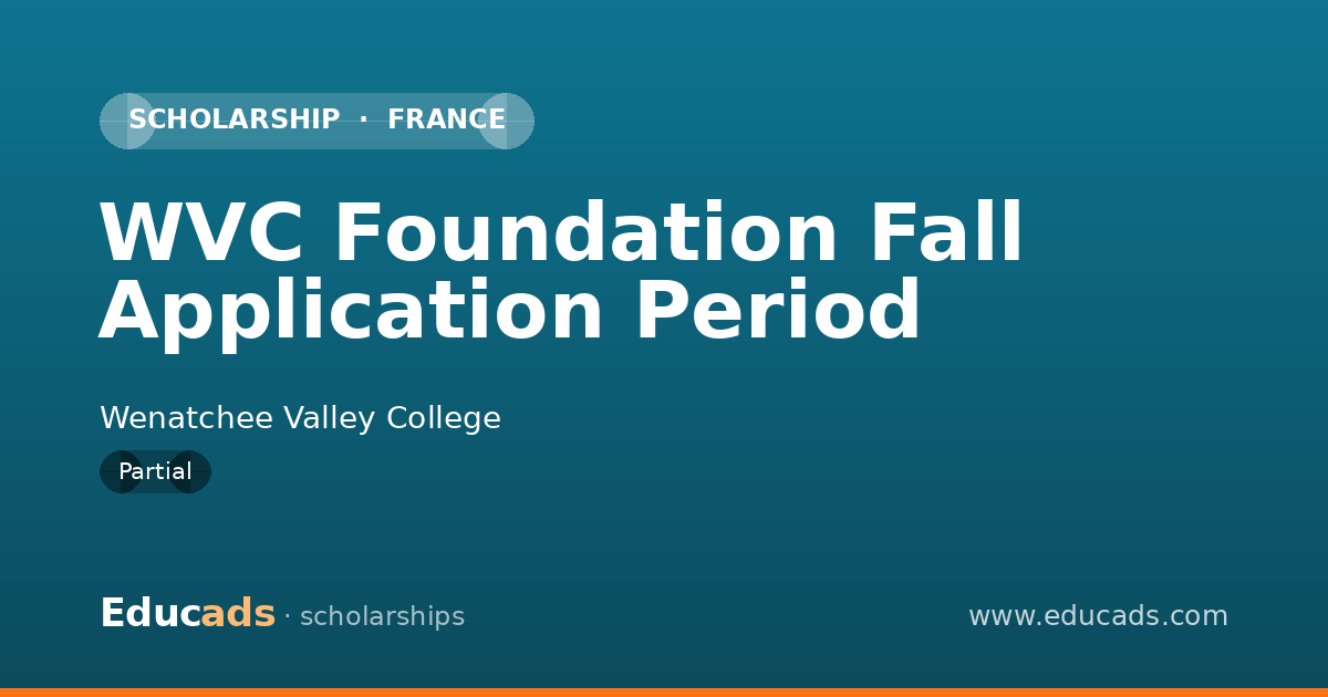 WVC Foundation Fall Application Period scholarship
