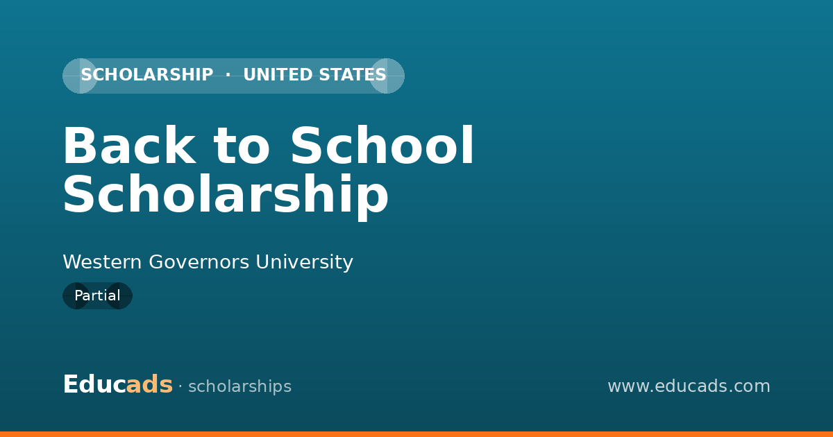 Back to School Scholarship scholarship