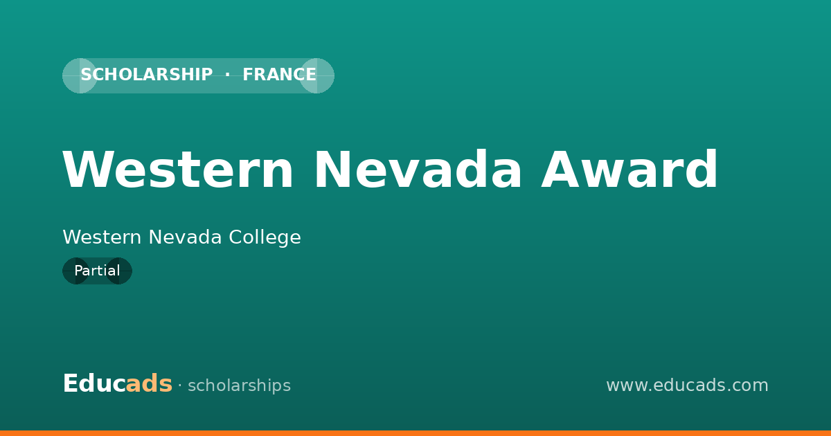 Western Nevada Award scholarship