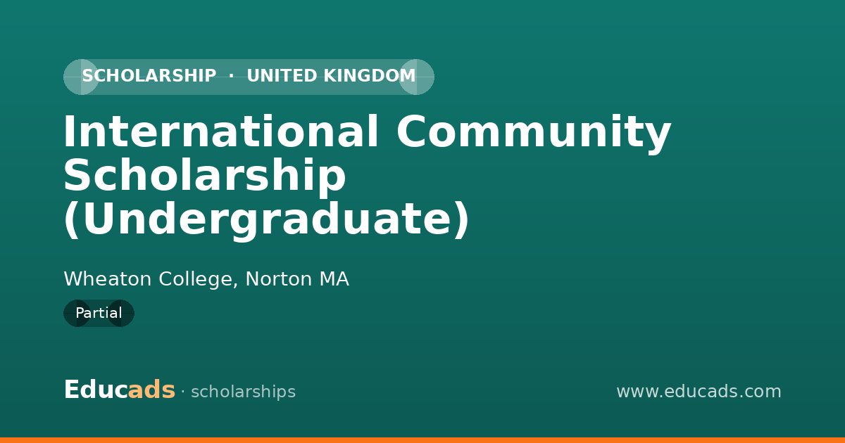International Community Scholarship (Undergraduate) scholarship