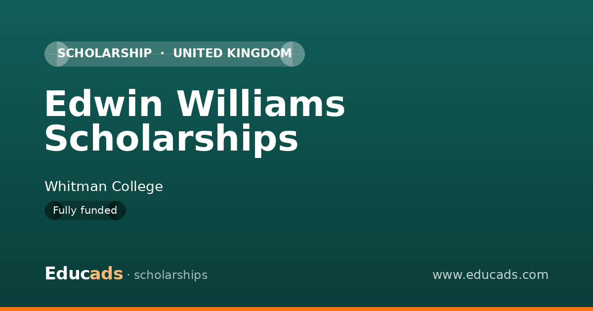 Edwin Williams Scholarships scholarship