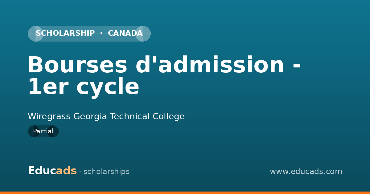 Bourses d'admission - 1er cycle scholarship
