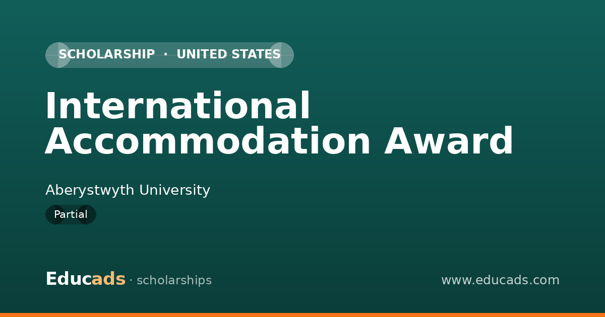 International Accommodation Award scholarship
