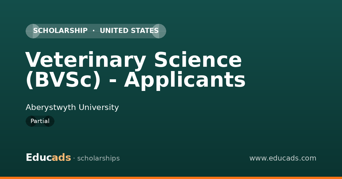 Veterinary Science (BVSc) - Applicants scholarship