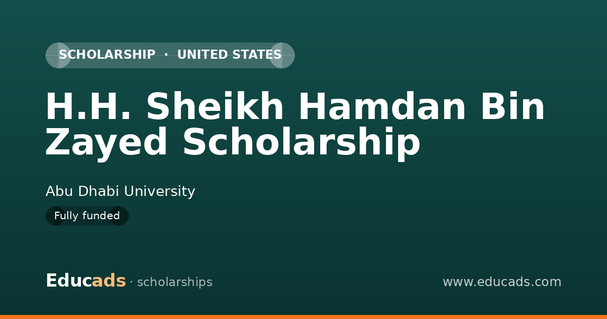 H.H. Sheikh Hamdan Bin Zayed Scholarship scholarship