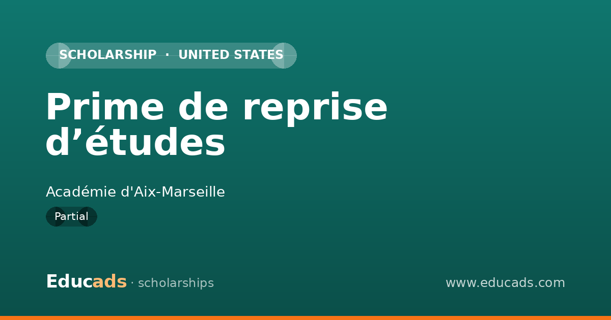 Prime de reprise d’études scholarship