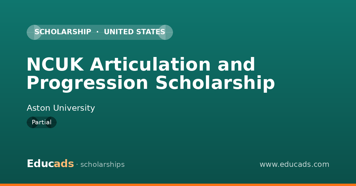 NCUK Articulation and Progression Scholarship scholarship