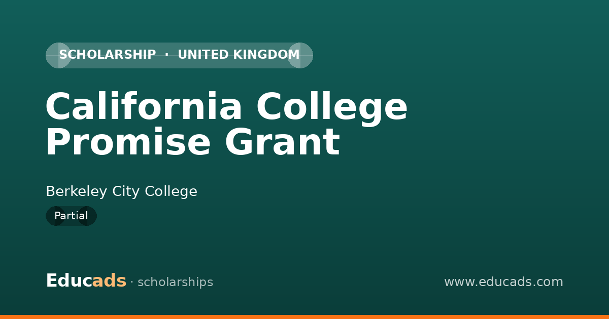 California College Promise Grant scholarship