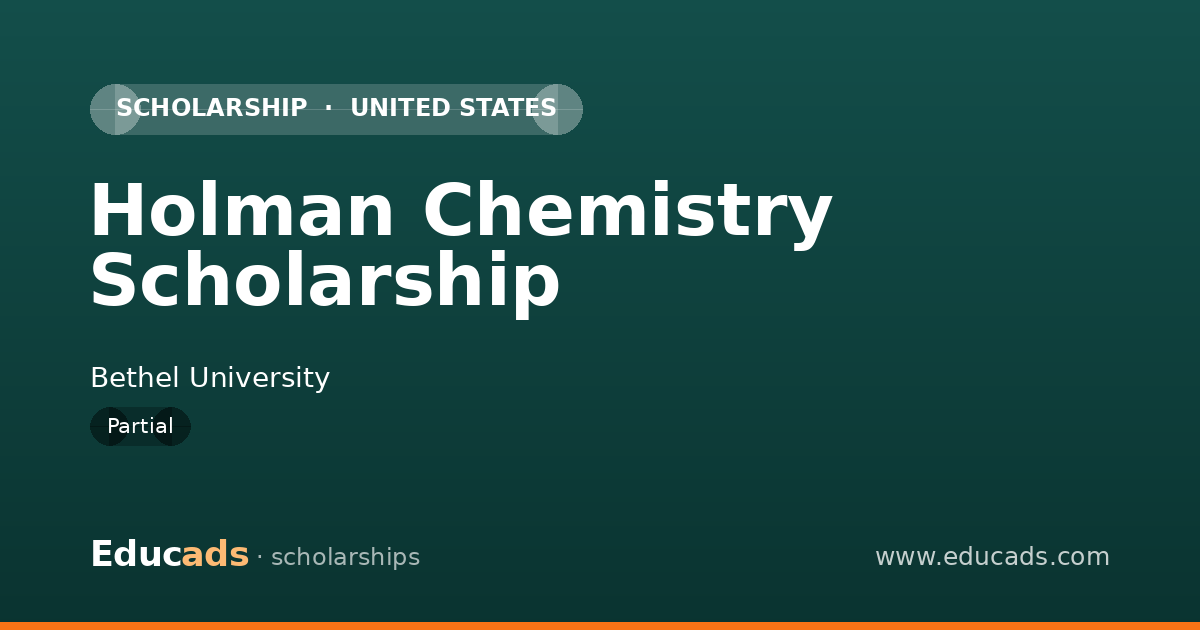 Holman Chemistry Scholarship scholarship