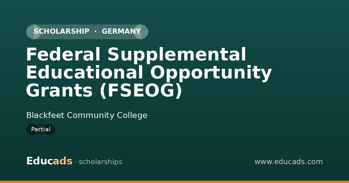 Federal Supplemental Educational Opportunity Grants (FSEOG) scholarship